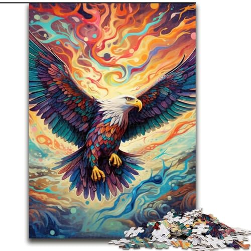 Puzzle, bunt, Adler, Papppuzzle, 26x38cm, anspruchsvolles Denkspiel, Familienaktivität, Heimdekoration Puzzle, bunt, Adler, Papppuzzle, 26x38cm, anspruchsvolles Denkspiel, Familienaktivität, Heimdekoration von LYXIANY