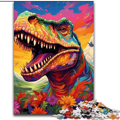 Puzzle, buntes Dinosaurier-Puzzle aus Holz, 50x75cm, anspruchsvolles Denkspiel, Familienaktivität, Heimdekoration Puzzle, buntes Dinosaurier-Puzzle aus Holz, 50x75cm, anspruchsvolles Denkspiel, Familienaktivität, Heimdekoration von LYXIANY