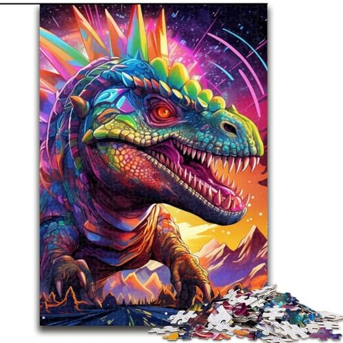 Puzzle, buntes Dinosaurier-Puzzle aus Holz, 50x75cm, anspruchsvolles Denkspiel, Familienaktivität, Heimdekoration Puzzle, buntes Dinosaurier-Puzzle aus Holz, 50x75cm, anspruchsvolles Denkspiel, Familienaktivität, Heimdekoration von LYXIANY