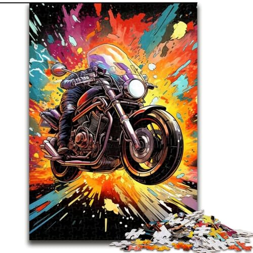 Puzzle, buntes Motorrad-Puzzle aus Pappe, 26x38cm, anspruchsvolles Denkspiel, Familienaktivität, Heimdekoration Puzzle, buntes Motorrad-Puzzle aus Pappe, 26x38cm, anspruchsvolles Denkspiel, Familienaktivität, Heimdekoration von LYXIANY