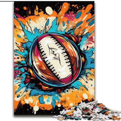 Puzzle, buntes Rugby-Holzpuzzle, 50x75cm, anspruchsvolles Denkspiel, Familienaktivität, Heimdekoration Puzzle, buntes Rugby-Holzpuzzle, 50x75cm, anspruchsvolles Denkspiel, Familienaktivität, Heimdekoration von LYXIANY