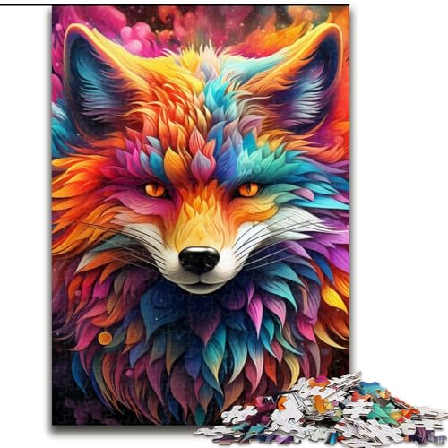 Puzzle, farbenfrohes Kunst-Fuchs-Holzpuzzle, 50x75cm, anspruchsvolles Denkspiel, Familienaktivität, Heimdekoration Puzzle, farbenfrohes Kunst-Fuchs-Holzpuzzle, 50x75cm, anspruchsvolles Denkspiel, Familienaktivität, Heimdekoration von LYXIANY