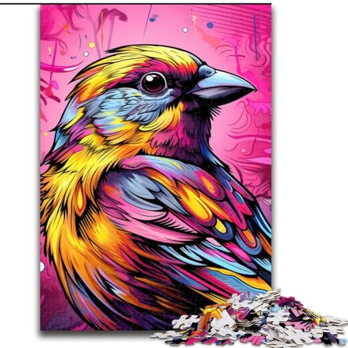 Puzzle „Pinker Spatz“, Holzpuzzle, 50x75cm, anspruchsvolles Denkspiel, Familienaktivität, Heimdekoration Puzzle „Pinker Spatz“, Holzpuzzle, 50x75cm, anspruchsvolles Denkspiel, Familienaktivität, Heimdekoration von LYXIANY