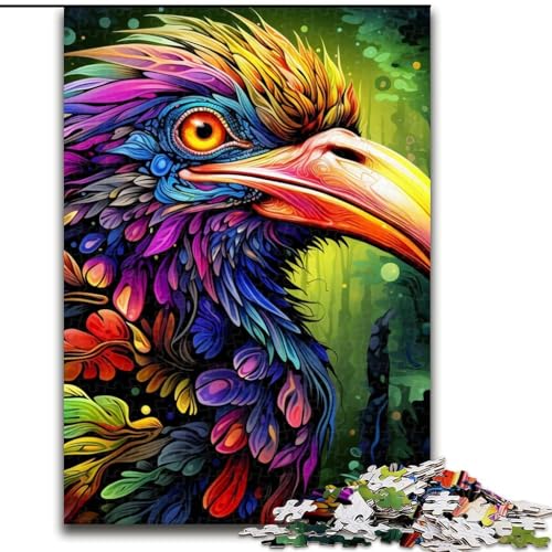 Puzzle „Psychedelischer Vogel“ aus Pappe, 26x38cm, anspruchsvolles Denkspiel, Familienaktivität, Heimdekoration Puzzle „Psychedelischer Vogel“ aus Pappe, 26x38cm, anspruchsvolles Denkspiel, Familienaktivität, Heimdekoration von LYXIANY