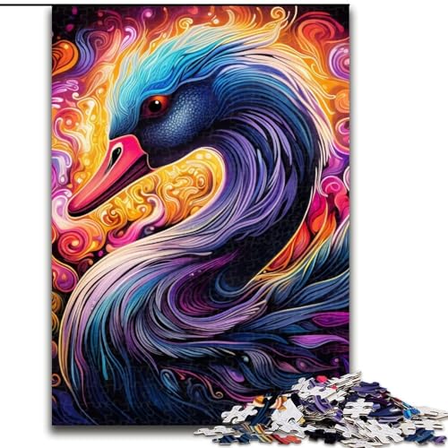 Puzzle „Schwarzer Schwan“, Holzpuzzle, 50x75cm, anspruchsvolles Denkspiel, Familienaktivität, Heimdekoration Puzzle „Schwarzer Schwan“, Holzpuzzle, 50x75cm, anspruchsvolles Denkspiel, Familienaktivität, Heimdekoration von LYXIANY
