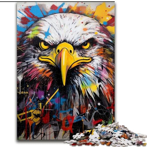 Puzzle 1000 Teile, Adler-Graffiti, 1000 Teile, Puzzle, Spielzeug, Geschenk, pädagogisches, intellektuelles, entspannendes Spaßspiel für die ganze Familie, 26x38cm Puzzle 1000 Teile, Adler-Graffiti, 1000 Teile, Puzzle, Spielzeug, Geschenk, pädagogisches, intellektuelles, entspannendes Spaßspiel für die ganze Familie, 26x38cm von LYXIANY