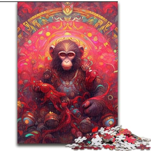 Puzzle 1000 Teile, Affen-Puzzle für Erwachsene, 1000 Teile, für Jugendliche, Lernspiele, Geschenke, 26x38cm Puzzle 1000 Teile, Affen-Puzzle für Erwachsene, 1000 Teile, für Jugendliche, Lernspiele, Geschenke, 26x38cm von LYXIANY