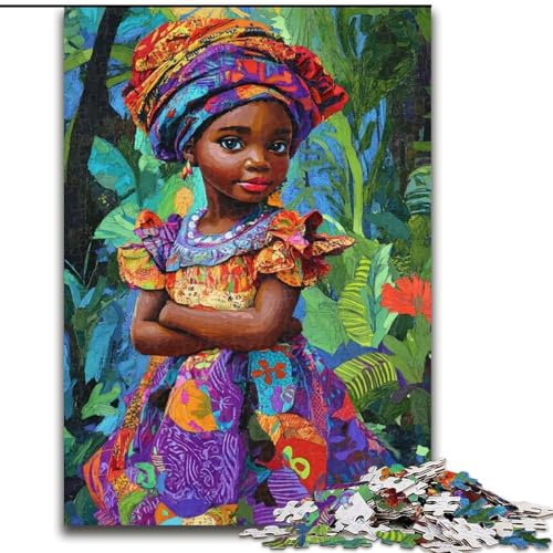 Puzzle 1000 Teile, Afrikanische Frau, Puzzle aus Holz, anspruchsvolles Denkspiel für Teenager, Familienspaß, interaktives Spiel, Größe 50x75cm Puzzle 1000 Teile, Afrikanische Frau, Puzzle aus Holz, anspruchsvolles Denkspiel für Teenager, Familienspaß, interaktives Spiel, Größe 50x75cm von LYXIANY