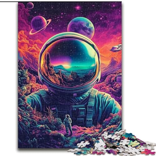 Puzzle 1000 Teile, Astronauten-Psychedelisches Puzzle aus Holz, Herausforderndes Denkspiel für Teenager, Familienspaß, Interaktives Spiel, Größe 50x75cm Puzzle 1000 Teile, Astronauten-Psychedelisches Puzzle aus Holz, Herausforderndes Denkspiel für Teenager, Familienspaß, Interaktives Spiel, Größe 50x75cm von LYXIANY
