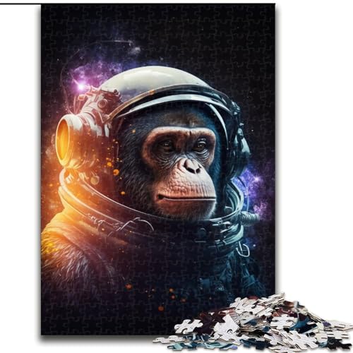 Puzzle 1000 Teile, Astronauten-Schimpansen-Puzzle aus Holz für Erwachsene, Größe 50x75cm, Denkspiel für Teenager und Familieninteraktion Puzzle 1000 Teile, Astronauten-Schimpansen-Puzzle aus Holz für Erwachsene, Größe 50x75cm, Denkspiel für Teenager und Familieninteraktion von LYXIANY