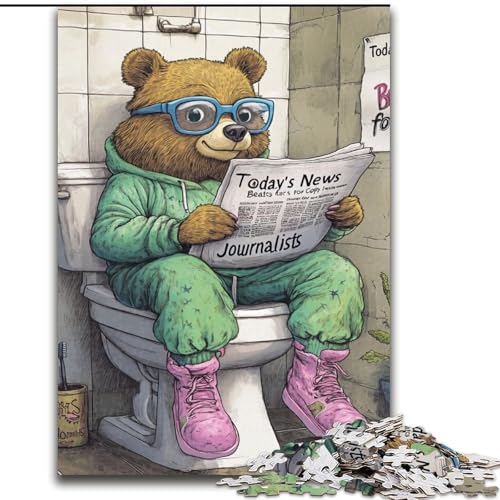 Puzzle 1000 Teile, Braunbär, Geht Auf Die Toilette, 1000 Teile, Puzzle, Spielzeug, Geschenk, Pädagogisches Intellektuelles Dekomprimieren, Spaß, Familienspiel, 50x75cm Puzzle 1000 Teile, Braunbär, Geht Auf Die Toilette, 1000 Teile, Puzzle, Spielzeug, Geschenk, Pädagogisches Intellektuelles Dekomprimieren, Spaß, Familienspiel, 50x75cm von LYXIANY