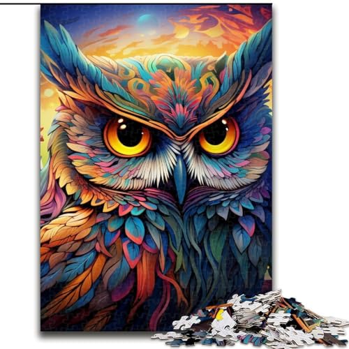 Puzzle 1000 Teile, Bunte Kunsteule, anspruchsvolle Puzzles, anspruchsvolle Denksportaufgabe für Teenager, Spaß am Familienspielabend, 50x75cm Puzzle 1000 Teile, Bunte Kunsteule, anspruchsvolle Puzzles, anspruchsvolle Denksportaufgabe für Teenager, Spaß am Familienspielabend, 50x75cm von LYXIANY
