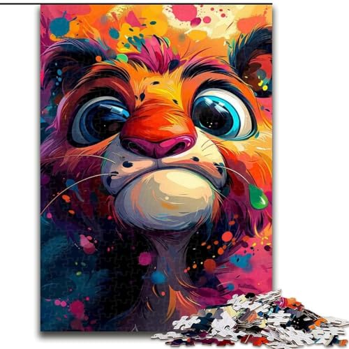 Puzzle 1000 Teile, Bunte Löwenkunst, Holzpuzzle, interaktives Familienspiel, Denksportaufgabe, Lernspielzeug, Größe 50x75cm Puzzle 1000 Teile, Bunte Löwenkunst, Holzpuzzle, interaktives Familienspiel, Denksportaufgabe, Lernspielzeug, Größe 50x75cm von LYXIANY