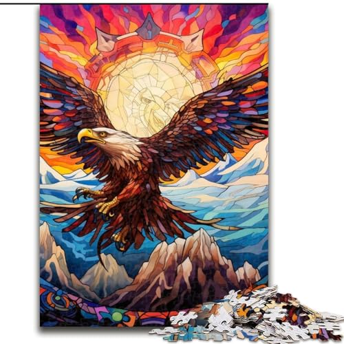 Puzzle 1000 Teile, Bunter Adler, anspruchsvolle Puzzles, 50x75cm, kompliziertes Design für Teenager, DIY-Dekor und gehirnfördernder Spaß Puzzle 1000 Teile, Bunter Adler, anspruchsvolle Puzzles, 50x75cm, kompliziertes Design für Teenager, DIY-Dekor und gehirnfördernder Spaß von LYXIANY