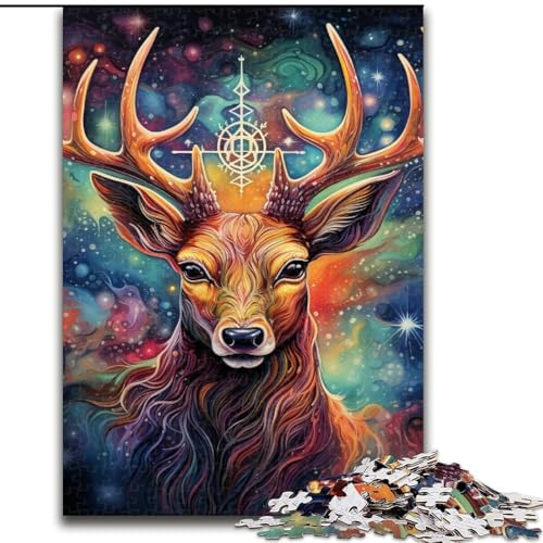 Puzzle 1000 Teile, Bunter Hirsch, 1000 Teile, Puzzle, Spielzeug, Geschenk, pädagogisches, intellektuelles, entspannendes, lustiges Familienspiel, 50x75cm Puzzle 1000 Teile, Bunter Hirsch, 1000 Teile, Puzzle, Spielzeug, Geschenk, pädagogisches, intellektuelles, entspannendes, lustiges Familienspiel, 50x75cm von LYXIANY