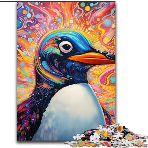 Puzzle 1000 Teile, Bunter Pinguin, anspruchsvolles Puzzle, anspruchsvolles Denkspiel für Teenager, Spaß für den Familienspielabend, 26x38cm Puzzle 1000 Teile, Bunter Pinguin, anspruchsvolles Puzzle, anspruchsvolles Denkspiel für Teenager, Spaß für den Familienspielabend, 26x38cm von LYXIANY