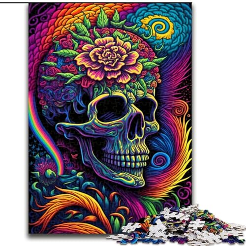 Puzzle 1000 Teile, Bunter Totenkopf, Holzpuzzle, interaktives Familienspiel, Denksportaufgabe, Lernspielzeug, Größe 50x75cm Puzzle 1000 Teile, Bunter Totenkopf, Holzpuzzle, interaktives Familienspiel, Denksportaufgabe, Lernspielzeug, Größe 50x75cm von LYXIANY