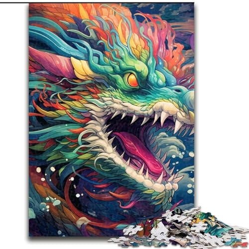 Puzzle 1000 Teile, Bunter chinesischer Drache, anspruchsvolle Puzzles, 50x75cm, kompliziertes Design für Teenager, DIY-Dekor und gehirnfördernder Spaß Puzzle 1000 Teile, Bunter chinesischer Drache, anspruchsvolle Puzzles, 50x75cm, kompliziertes Design für Teenager, DIY-Dekor und gehirnfördernder Spaß von LYXIANY