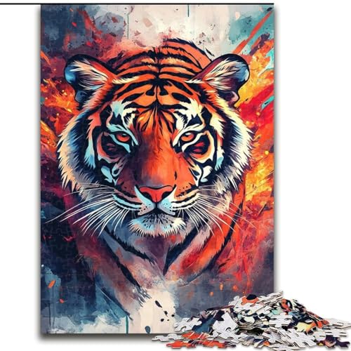 Puzzle 1000 Teile, Cartoon-Tiger, Puzzle aus Holz, Spaß für die ganze Familie, Basteln, perfekt für Geburtstage, Feiertage, Größe 50x75cm Puzzle 1000 Teile, Cartoon-Tiger, Puzzle aus Holz, Spaß für die ganze Familie, Basteln, perfekt für Geburtstage, Feiertage, Größe 50x75cm von LYXIANY