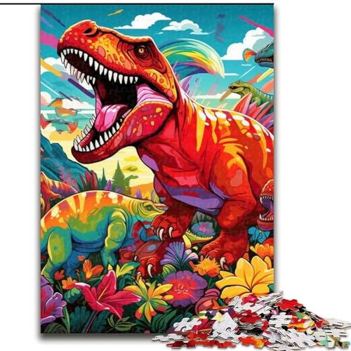 Puzzle 1000 Teile, Dinosaurier-Kunst, Puzzle für Erwachsene, 1000 Teile, für Jugendliche, Lernspiele, Geschenke, 50x75cm Puzzle 1000 Teile, Dinosaurier-Kunst, Puzzle für Erwachsene, 1000 Teile, für Jugendliche, Lernspiele, Geschenke, 50x75cm von LYXIANY