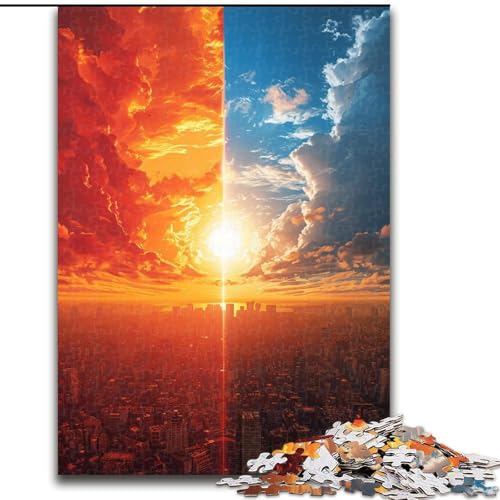 Puzzle 1000 Teile, EIS- und Feuerhimmel, Holzpuzzle für Erwachsene, Größe 50x75cm, Denkspiel für Teenager und Familieninteraktion Puzzle 1000 Teile, EIS- und Feuerhimmel, Holzpuzzle für Erwachsene, Größe 50x75cm, Denkspiel für Teenager und Familieninteraktion von LYXIANY