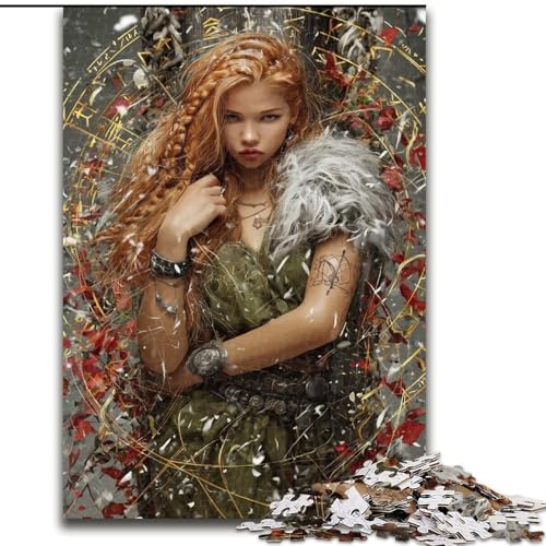 Puzzle 1000 Teile, Fantasy Dark Girl, Puzzle aus Holz, Spaß für die ganze Familie, Basteln, perfekt für Geburtstage, Feiertage, Größe 50x75cm von LYXIANY