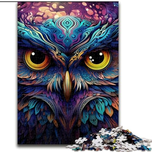 Puzzle 1000 Teile, Farbige Eule, 1000 Teile, Puzzle, Spielzeug, Geschenk, pädagogisches, intellektuelles, entspannendes, lustiges Familienspiel, 50x75cm Puzzle 1000 Teile, Farbige Eule, 1000 Teile, Puzzle, Spielzeug, Geschenk, pädagogisches, intellektuelles, entspannendes, lustiges Familienspiel, 50x75cm von LYXIANY