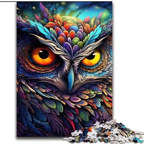 Puzzle 1000 Teile, Farbige Eule, Puzzle für Erwachsene, 1000 Teile, für Jugendliche, Lernspiele, Geschenke, 50x75cm Puzzle 1000 Teile, Farbige Eule, Puzzle für Erwachsene, 1000 Teile, für Jugendliche, Lernspiele, Geschenke, 50x75cm von LYXIANY