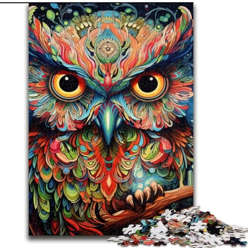 Puzzle 1000 Teile, Farbige Eule, Puzzle für Erwachsene, 1000 Teile, für Jugendliche, Lernspiele, Geschenke, 50x75cm Puzzle 1000 Teile, Farbige Eule, Puzzle für Erwachsene, 1000 Teile, für Jugendliche, Lernspiele, Geschenke, 50x75cm von LYXIANY