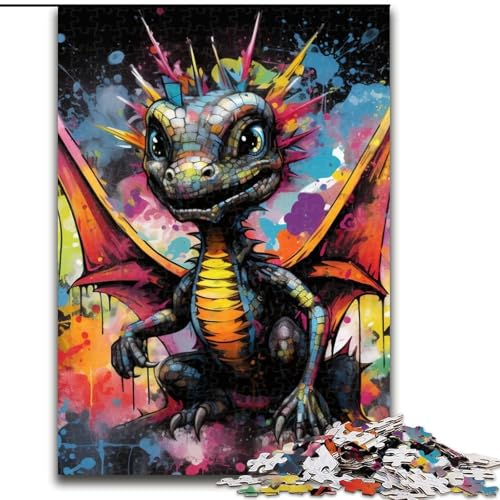 Puzzle 1000 Teile, Fliegender Drache, Graffiti-Malerei, Puzzle 1000 Teile für Erwachsene, interaktives Familienspiel, DIY-Heimdekoration, Gehirn-Herausforderung, Geschenk, 26x38cm Puzzle 1000 Teile, Fliegender Drache, Graffiti-Malerei, Puzzle 1000 Teile für Erwachsene, interaktives Familienspiel, DIY-Heimdekoration, Gehirn-Herausforderung, Geschenk, 26x38cm von LYXIANY
