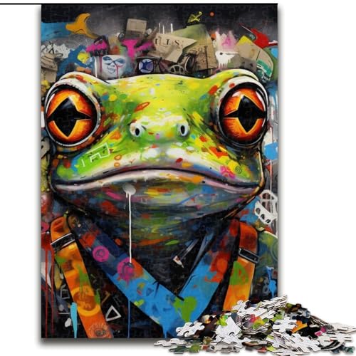 Puzzle 1000 Teile, Frosch-Graffiti, Puzzle für Erwachsene, 1000 Teile, für Jugendliche, Lernspiele, Geschenke, 26x38cm Puzzle 1000 Teile, Frosch-Graffiti, Puzzle für Erwachsene, 1000 Teile, für Jugendliche, Lernspiele, Geschenke, 26x38cm von LYXIANY
