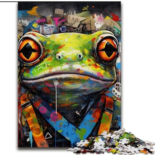 Puzzle 1000 Teile, Frosch-Graffiti, Puzzle für Erwachsene, 1000 Teile, für Jugendliche, Lernspiele, Geschenke, 50x75cm von LYXIANY