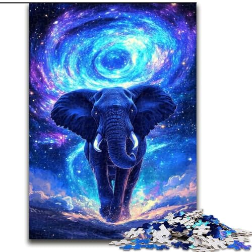 Puzzle 1000 Teile, Galaxie-Elefant, Holzpuzzle für Erwachsene, Größe 50x75cm, Denkspiel für Teenager und Familieninteraktion Puzzle 1000 Teile, Galaxie-Elefant, Holzpuzzle für Erwachsene, Größe 50x75cm, Denkspiel für Teenager und Familieninteraktion von LYXIANY