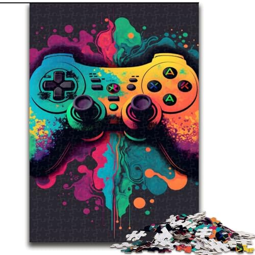 Puzzle 1000 Teile, Gaming-Controller, Holzpuzzle für Erwachsene, Größe 50x75cm, Denkspiel für Teenager und Familieninteraktion von LYXIANY