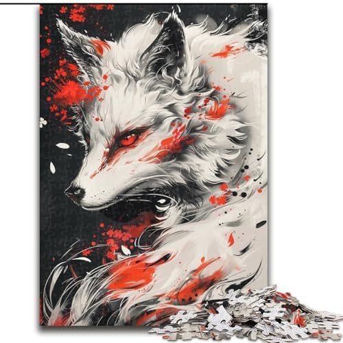 Puzzle 1000 Teile, Gott der Füchse, Holzpuzzle für Erwachsene, Größe 50x75cm, Denkspiel für Teenager und Familieninteraktion von LYXIANY