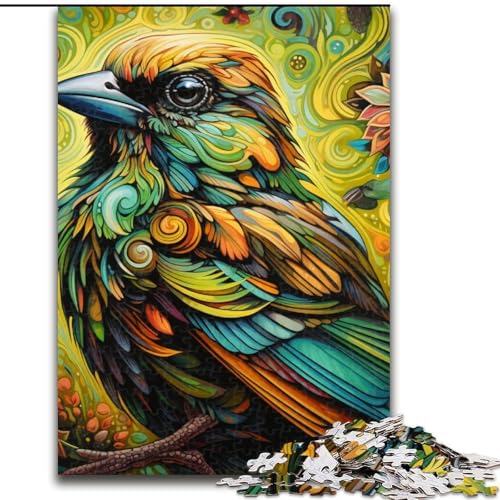 Puzzle 1000 Teile, Grüner Spatz, Puzzle für Erwachsene, 1000 Teile, für Jugendliche, Lernspiele, Geschenke, 50x75cm Puzzle 1000 Teile, Grüner Spatz, Puzzle für Erwachsene, 1000 Teile, für Jugendliche, Lernspiele, Geschenke, 50x75cm von LYXIANY