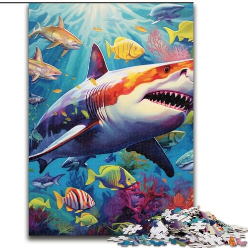 Puzzle 1000 Teile, Hai, 1000 Teile, Puzzle, Spielzeug, Geschenk, pädagogisches, intellektuelles, entspannendes Spaßspiel für die ganze Familie, 26x38cm Puzzle 1000 Teile, Hai, 1000 Teile, Puzzle, Spielzeug, Geschenk, pädagogisches, intellektuelles, entspannendes Spaßspiel für die ganze Familie, 26x38cm von LYXIANY