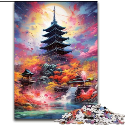 Puzzle 1000 Teile, Japanischer Tempel, Puzzle für Erwachsene, 1000 Teile, für Jugendliche, Lernspiele, Geschenke, 50x75cm Puzzle 1000 Teile, Japanischer Tempel, Puzzle für Erwachsene, 1000 Teile, für Jugendliche, Lernspiele, Geschenke, 50x75cm von LYXIANY