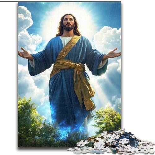 Puzzle 1000 Teile, Jesus-Puzzle aus Holz, anspruchsvolles Denkspiel für Teenager, interaktives Familienspiel, Größe 50x75cm Puzzle 1000 Teile, Jesus-Puzzle aus Holz, anspruchsvolles Denkspiel für Teenager, interaktives Familienspiel, Größe 50x75cm von LYXIANY
