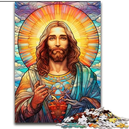 Puzzle 1000 Teile, Jesus im Himmel, 1000-teiliges Puzzle, Spielzeug, Geschenk, pädagogisches, intellektuelles, entspannendes, lustiges Familienspiel, 50x75cm von LYXIANY