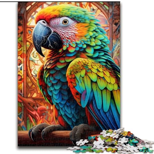 Puzzle 1000 Teile, Jigsaw Art Papagei Puzzles für Erwachsene, anspruchsvolles Denkspiel für Teenager, Spaß für den Familienspieleabend, Größe: 38x26cm von LYXIANY