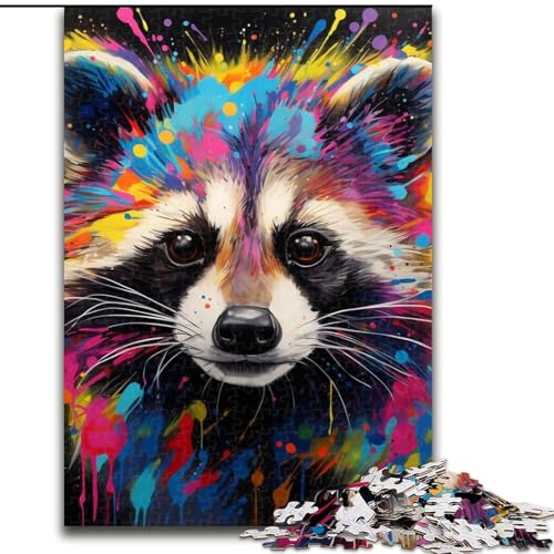Puzzle 1000 Teile, Jigsaw Art Waschbär, 1000 Teile, Puzzle, Spielzeug, Geschenk, pädagogisches, intellektuelles, entspannendes, lustiges Familienspiel, 26x38cm Puzzle 1000 Teile, Jigsaw Art Waschbär, 1000 Teile, Puzzle, Spielzeug, Geschenk, pädagogisches, intellektuelles, entspannendes, lustiges Familienspiel, 26x38cm von LYXIANY
