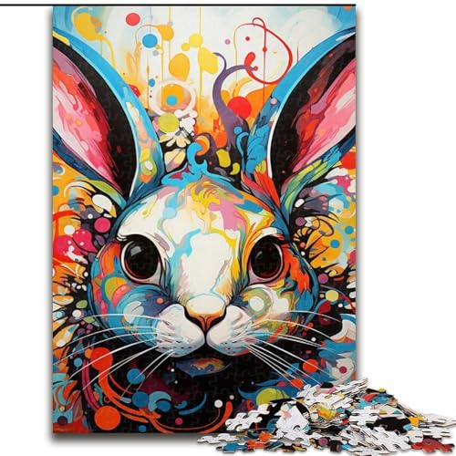 Puzzle 1000 Teile, Kaninchen-Puzzle für Erwachsene, 1000 Teile, für Jugendliche, Lernspiele, Geschenke, 50x75cm Puzzle 1000 Teile, Kaninchen-Puzzle für Erwachsene, 1000 Teile, für Jugendliche, Lernspiele, Geschenke, 50x75cm von LYXIANY