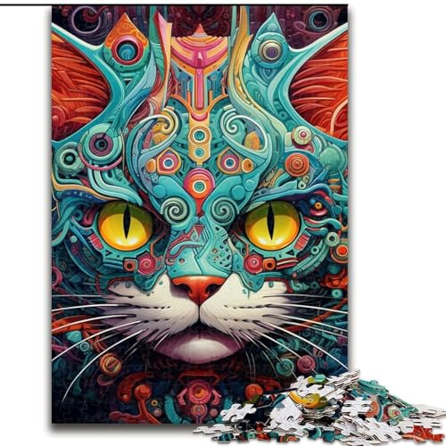 Puzzle 1000 Teile, Katze, 1000 Teile, Puzzle, Spielzeug, Geschenk, pädagogisches, intellektuelles, entspannendes, lustiges Familienspiel, 26x38cm Puzzle 1000 Teile, Katze, 1000 Teile, Puzzle, Spielzeug, Geschenk, pädagogisches, intellektuelles, entspannendes, lustiges Familienspiel, 26x38cm von LYXIANY