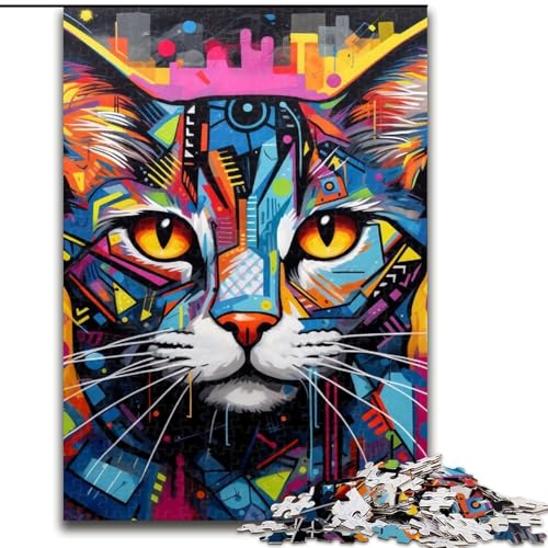 Puzzle 1000 Teile, Katzen-Graffiti, 1000 Teile, Puzzle, Spielzeug, Geschenk, pädagogisches, intellektuelles, entspannendes Spaßspiel für die ganze Familie, 50x75cm Puzzle 1000 Teile, Katzen-Graffiti, 1000 Teile, Puzzle, Spielzeug, Geschenk, pädagogisches, intellektuelles, entspannendes Spaßspiel für die ganze Familie, 50x75cm von LYXIANY