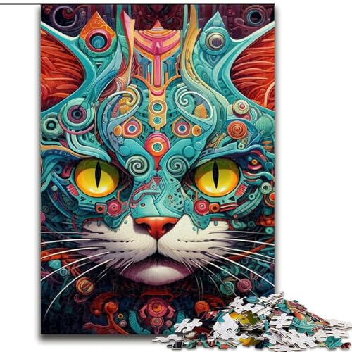 Puzzle 1000 Teile, Katzen-Puzzle für Erwachsene, 1000 Teile, für Jugendliche, Lernspiele, Geschenke, 50x75cm Puzzle 1000 Teile, Katzen-Puzzle für Erwachsene, 1000 Teile, für Jugendliche, Lernspiele, Geschenke, 50x75cm von LYXIANY