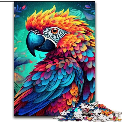 Puzzle 1000 Teile, Kunst-Papagei-Puzzle für Erwachsene, Größe: 50x75cm, DIY-Dekoration, Gehirn-Herausforderung, für Erwachsene, Familie von LYXIANY