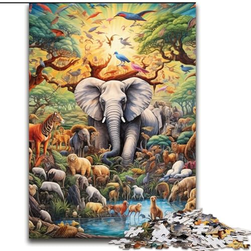 Puzzle 1000 Teile, Kunstelefant, Holzpuzzle für Erwachsene, 50x75cm, Geburtstage und Feiertage Puzzle 1000 Teile, Kunstelefant, Holzpuzzle für Erwachsene, 50x75cm, Geburtstage und Feiertage von LYXIANY