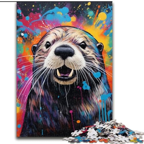 Puzzle 1000 Teile, Otter, 1000 Teile, Puzzle, Spielzeug, Geschenk, pädagogisches, intellektuelles, entspannendes, lustiges Familienspiel, 26x38cm Puzzle 1000 Teile, Otter, 1000 Teile, Puzzle, Spielzeug, Geschenk, pädagogisches, intellektuelles, entspannendes, lustiges Familienspiel, 26x38cm von LYXIANY