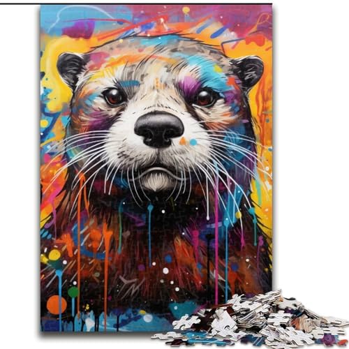 Puzzle 1000 Teile, Otter-Graffiti, Puzzle für Erwachsene, 1000 Teile, für Jugendliche, Lernspiele, Geschenke, 50x75cm Puzzle 1000 Teile, Otter-Graffiti, Puzzle für Erwachsene, 1000 Teile, für Jugendliche, Lernspiele, Geschenke, 50x75cm von LYXIANY